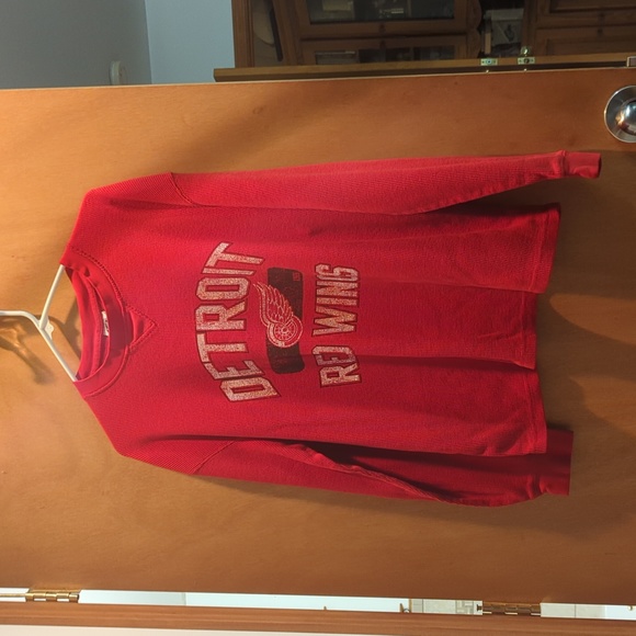 Vintage style Detroit Redwings hockey shirt (Large) - Picture 3 of 8